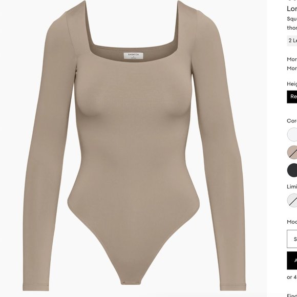 **SOLD** NWT Aritzia Babaton Contour Squareneck Longsleeve Bodysuit - Picture 5 of 5